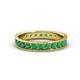1 - Livia 2.40 mm Emerald Eternity Band 