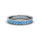 1 - Livia 2.40 mm Blue Topaz Eternity Band 