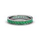 1 - Livia 2.40 mm Emerald Eternity Band 