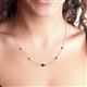 2 - Linea 0.61 ctw Blue Sapphire (4 mm) and Tanzanite Women Station Necklace 