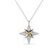 1 - Astra Citrine With Lab Grown Diamonds Pole Star Pendant 