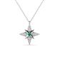1 - Astra Emerald With Lab Grown Diamonds Pole Star Pendant 