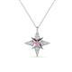 1 - Astra Pink Sapphire With Lab Grown Diamonds Pole Star Pendant 