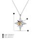 4 - Astra Citrine With Lab Grown Diamonds Pole Star Pendant 