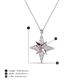 4 - Astra Pink Sapphire With Lab Grown Diamonds Pole Star Pendant 
