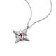 5 - Astra Ruby With Lab Grown Diamonds Pole Star Pendant 