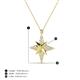 4 - Astra Yellow Sapphire With Lab Grown Diamonds Pole Star Pendant 