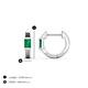 4 - Nikki 0.50 ctw Emerald Shape Emerald (5.00 x 3.00 mm) Women Huggie Earrings 