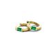 5 - Nikki 0.50 ctw Emerald Shape Emerald (5.00 x 3.00 mm) Women Huggie Earrings 