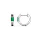 1 - Nikki 0.50 ctw Emerald Shape Emerald (5.00 x 3.00 mm) Women Huggie Earrings 