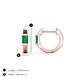 4 - Nikki 0.50 ctw Emerald Shape Emerald (5.00 x 3.00 mm) Women Huggie Earrings 