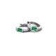 5 - Nikki 0.50 ctw Emerald Shape Emerald (5.00 x 3.00 mm) Women Huggie Earrings 