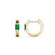 1 - Nikki 0.50 ctw Emerald Shape Emerald (5.00 x 3.00 mm) Women Huggie Earrings 