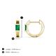 4 - Nikki 0.50 ctw Emerald Shape Emerald (5.00 x 3.00 mm) Women Huggie Earrings 