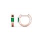 1 - Nikki 0.50 ctw Emerald Shape Emerald (5.00 x 3.00 mm) Women Huggie Earrings 