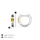 4 - Nikki 0.60 ctw Emerald Shape Yellow Sapphire (5.00 x 3.00 mm) Women Huggie Earrings 