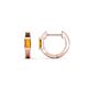 1 - Nikki 0.56 ctw Emerald Shape Citrine (5.00 x 3.00 mm) Women Huggie Earrings 