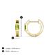 4 - Nikki 0.70 ctw Emerald Shape Peridot (5.00 x 3.00 mm) Women Huggie Earrings 
