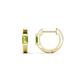 1 - Nikki 0.70 ctw Emerald Shape Peridot (5.00 x 3.00 mm) Women Huggie Earrings 