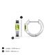 4 - Nikki 0.70 ctw Emerald Shape Peridot (5.00 x 3.00 mm) Women Huggie Earrings 