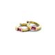 5 - Nikki 0.70 ctw Emerald Shape Pink Tourmaline (5.00 x 3.00 mm) Women Huggie Earrings 