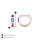 4 - Nikki 0.54 ctw Emerald Shape Tanzanite (5.00 x 3.00 mm) Women Huggie Earrings 