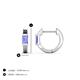 4 - Nikki 0.54 ctw Emerald Shape Tanzanite (5.00 x 3.00 mm) Women Huggie Earrings 
