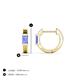 4 - Nikki 0.54 ctw Emerald Shape Tanzanite (5.00 x 3.00 mm) Women Huggie Earrings 
