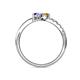 6 - Nicia Citrine and Tanzanite with Side Diamonds Bypass Ring 