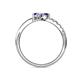 6 - Nicia Iolite and Tanzanite with Side Diamonds Bypass Ring 