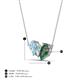 4 - Zemi 1.46 ctw Pear Shape Aquamarine and Created Alexandrite (7x5 mm) Toi Et Moi Pendant Necklace 