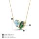 4 - Zemi 1.46 ctw Pear Shape Aquamarine and Created Alexandrite (7x5 mm) Toi Et Moi Pendant Necklace 