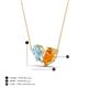4 - Zemi 1.25 ctw Pear Shape Aquamarine and Citrine (7x5 mm) Toi Et Moi Pendant Necklace 