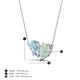 4 - Zemi 0.95 ctw Pear Shape Aquamarine and Opal (7x5 mm) Toi Et Moi Pendant Necklace 