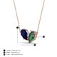 4 - Zemi 1.76 ctw Pear Shape Lab Grown Blue Sapphire and Created Alexandrite (7x5 mm) Toi Et Moi Pendant Necklace 