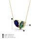 4 - Zemi 1.76 ctw Pear Shape Lab Grown Blue Sapphire and Created Alexandrite (7x5 mm) Toi Et Moi Pendant Necklace 