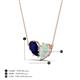 4 - Zemi 1.25 ctw Pear Shape Lab Grown Blue Sapphire and Opal (7x5 mm) Toi Et Moi Pendant Necklace 
