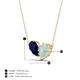 4 - Zemi 1.25 ctw Pear Shape Lab Grown Blue Sapphire and Opal (7x5 mm) Toi Et Moi Pendant Necklace 