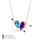 4 - Zemi 1.50 ctw Pear Shape Blue Topaz and Amethyst (7x5 mm) Toi Et Moi Pendant Necklace 