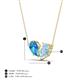 4 - Zemi 1.45 ctw Pear Shape Blue Topaz and Aquamarine (7x5 mm) Toi Et Moi Pendant Necklace 