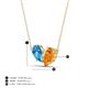 4 - Zemi 1.50 ctw Pear Shape Blue Topaz and Citrine (7x5 mm) Toi Et Moi Pendant Necklace 