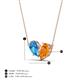 4 - Zemi 1.50 ctw Pear Shape Blue Topaz and Citrine (7x5 mm) Toi Et Moi Pendant Necklace 