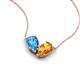 5 - Zemi 1.50 ctw Pear Shape Blue Topaz and Citrine (7x5 mm) Toi Et Moi Pendant Necklace 