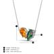 4 - Zemi 1.51 ctw Pear Shape Citrine and Created Alexandrite (7x5 mm) Toi Et Moi Pendant Necklace 