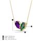 4 - Zemi 1.51 ctw Pear Shape Amethyst and Created Alexandrite (7x5 mm) Toi Et Moi Pendant Necklace 