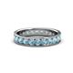 1 - Livia 3.00 mm Aquamarine Eternity Band 