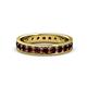 1 - Livia 3.00 mm Red Garnet Eternity Band 