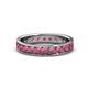 1 - Livia 3.00 mm Rhodolite Garnet Eternity Band 