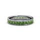 1 - Livia 3.00 mm Green Garnet Eternity Band 