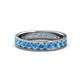 1 - Livia 3.00 mm Blue Topaz Eternity Band 